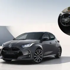 Nowa Toyota Yaris GR Sport prezentuje sportowy design i nowoczesne wnętrze z ekranem multimediów.
